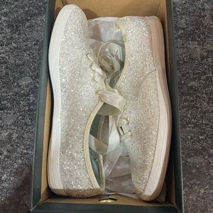 Kate Spade Cream Glitter Keds